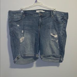 Distressed Jean Shorts